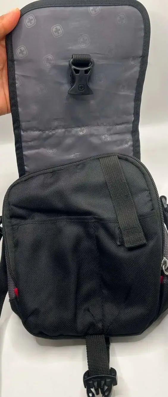 SwissGear by Wenger Vertical Travel Organizer Messenger Bag Black/Grey